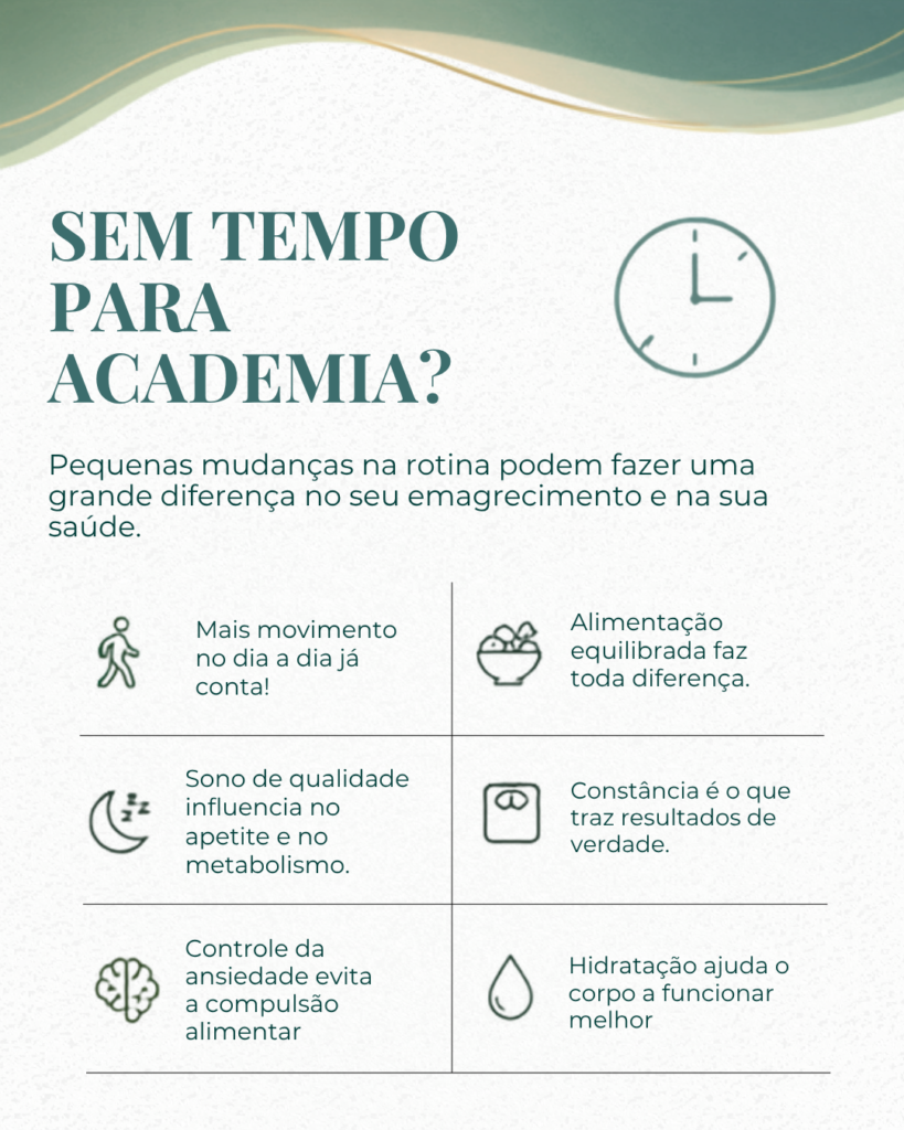 A realidade de quem não tem tempo para academia: como emagrecer com uma rotina corrida carrossel instagram (27)